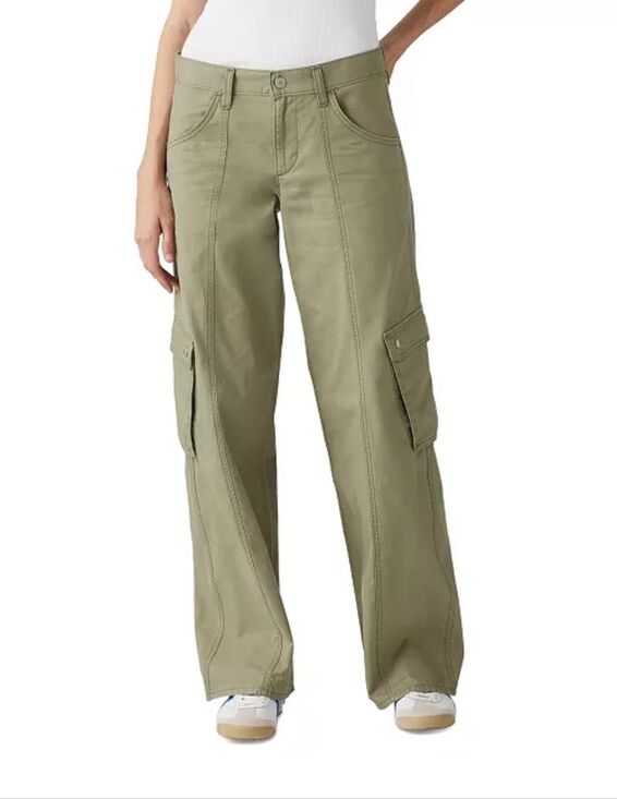Levi's Pants - Levi's Super Low Linen Blend Loose-Fit Cargo Jeans Deep Lichen Green 32x32